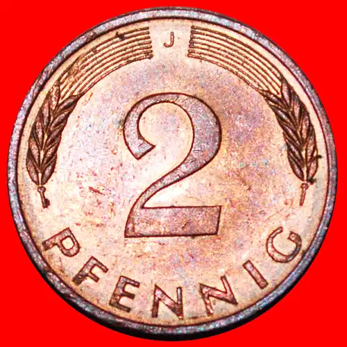 * ROGGEHREN (1967-2001): DEUTSCHLAND ★ 2 PFENNIG 1980J STEMPEL 3+B! VZGL STEMPELGLANZ! * RYE EARS (1967-2001): GERMANY ★ 2 PFENNIGS 1980J DIES 3+B! MINT LUSTRE!