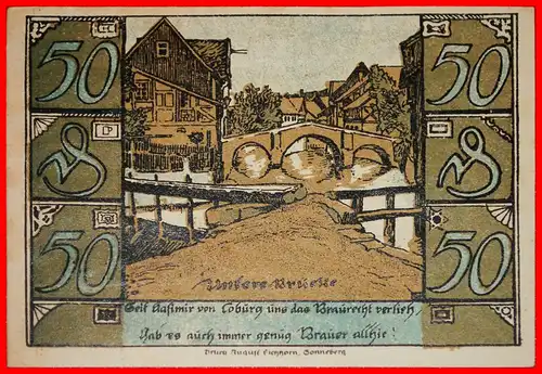 * THÜRINGEN: DEUTSCHLAND OBERLIND ★ 50 PFENNIG 1921 KNACKIG! VERÖFFENTLICHT WERDEN!   * THURINGIA: GERMANY OBERLIND ★ 50 PFENNIGS 1921 CRISP! TO BE PUBLISHED!  