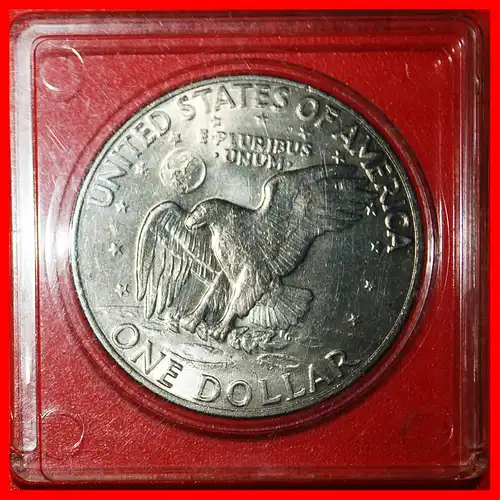 * MOND-DOLLAR (1971-1999): USA ★ 1 DOLLAR 1972D! EISENHOWER (1890-1969)! IN M. MEGHRIG & SONS PACKUNG! * LUNAR DOLLAR: USA ★ ★IN HOLDER!