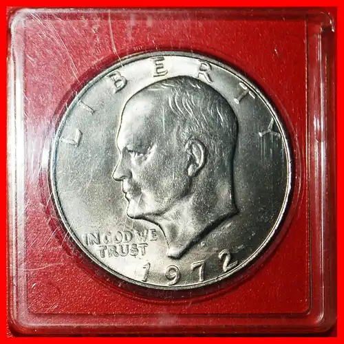 * MOND-DOLLAR (1971-1999): USA ★ 1 DOLLAR 1972D! EISENHOWER (1890-1969)! IN M. MEGHRIG & SONS PACKUNG! * LUNAR DOLLAR: USA ★ ★IN HOLDER!