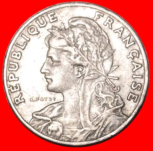 * FREIHEIT (1904-1908): FRANKREICH ★ 25 CENTIMES 1905 STEMPEL 2+B!  * LIBERTY: FRANCE ★ DIES 2+B! 