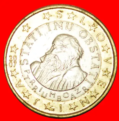 * PRIMOZ TRUBAR (1508-1583): SLOWENIEN ★1 EURO 2007!  * NON-PHALLIC TYPE: SLOVENIA ★ 