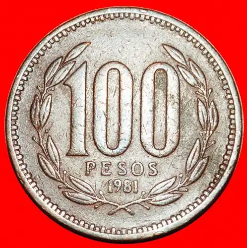 Ⰶ GEKRÖNTER KONDOR (1981-2000): CHILE ★ 100 PESO 1981!