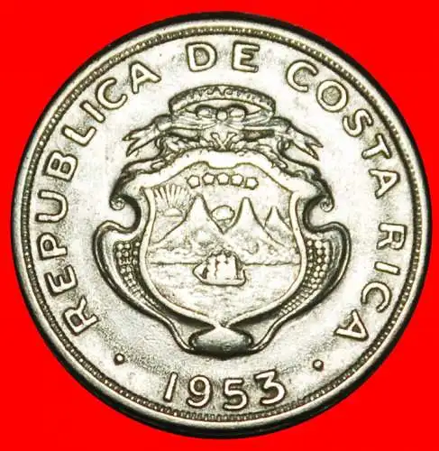 Ⰶ USA 5 STERNE UND SCHIFFE (1953-1967): COSTA RICA ★ 10 CENTIMO 1953!