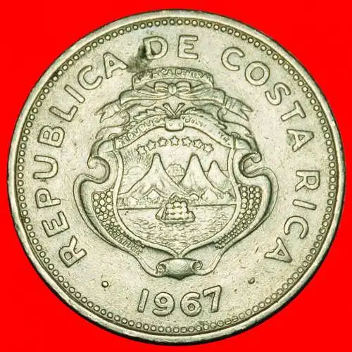 Ⰶ GROSSBRITANNIEN 7 STERNE UND SCHIFFE (1967-1978): COSTA RICA ★ 25 CENTIMO 1967!