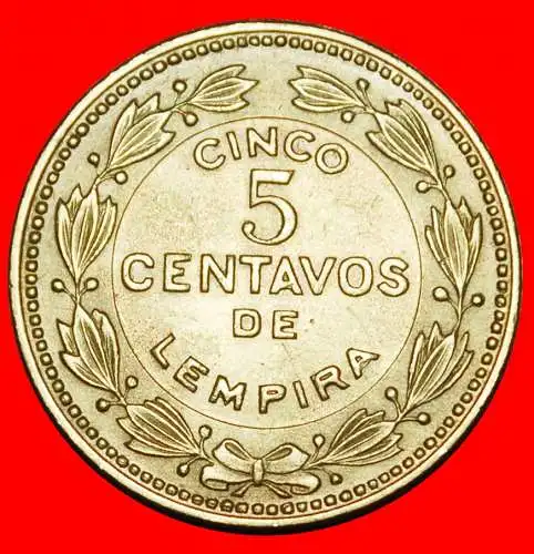 Ⰶ GROSSBRITANNIEN  GELB (1976-1989): HONDURAS ★ 5 CENTAVOS DE LEMPIRA 1975 1821!