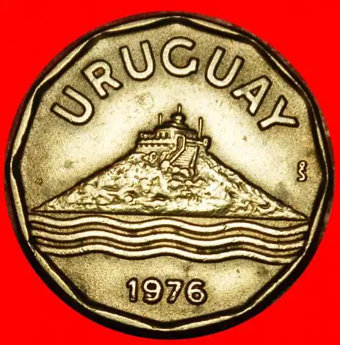 Ⰶ CHILE (1976-1981): URUGUAY ★ 20 CENTESIMO 1976 FESTUNG! uSTG STEMPELGLANZ!