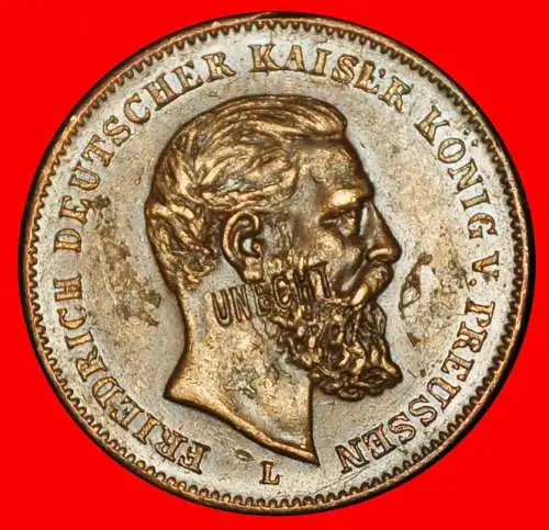 Ⰶ BERLIN PREUSSEN: DEUTSCHLAND ★ TYP VON GOLD 10 MARK 1888! FRIEDRICH III. (1831-1888) UNVERÖFFENTLICHT!