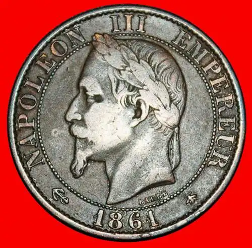 Ⰶ KRANZ (1861-1865): FRANKREICH ★ 5 CENTIMES 1861A ANKER! NAPOLEON III. (1852-1873)! 