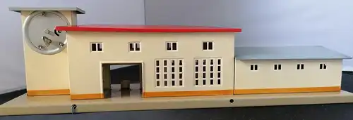 Modell - Eisenbahn Bahnhof Kibri Blech 50iger Jahre sehr selten Blech Spielzeug