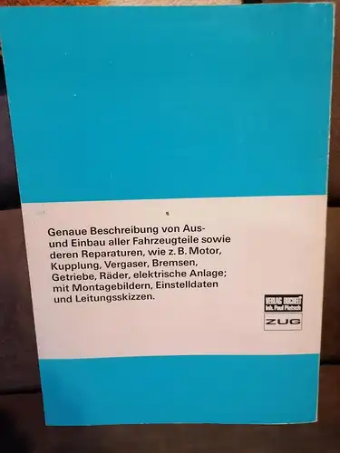 Reparaturanleitung 377, Renault 20TS: Querschnitt durch die Motor-Technik. 