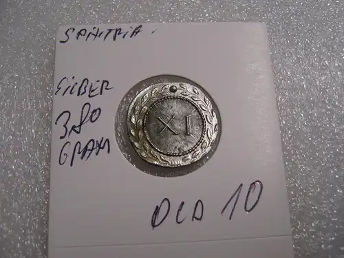 Spiunrtia  - Token- münze.   Bordel  Frey  Vergnügung  münze  fein Silbers. Tiberias zeit ?? unsicher.