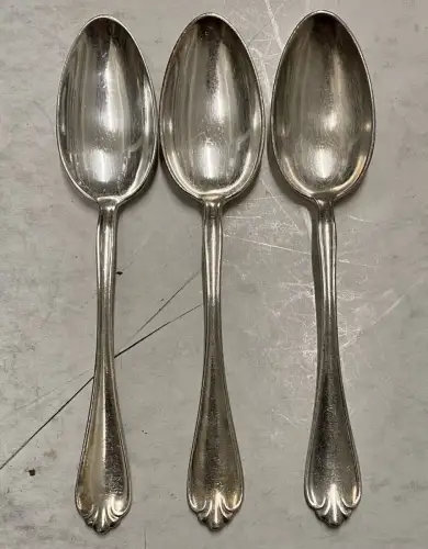 Wilkens Martin 3x Teelöffel Muster #515 90er Silber Auflage 13,2 cm TOP!