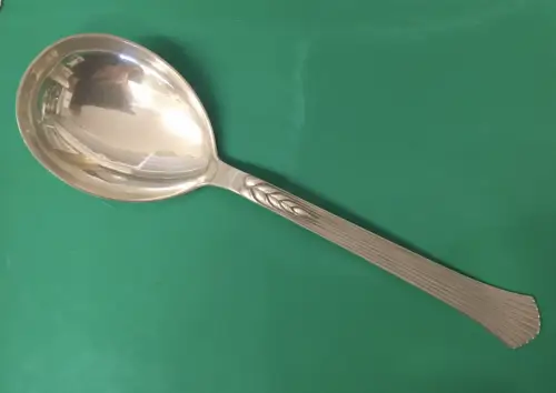 EVALD NIELSEN Denmark Servierlöffel 22,6 cm Sterling Silber 925/1.000 Art Deco