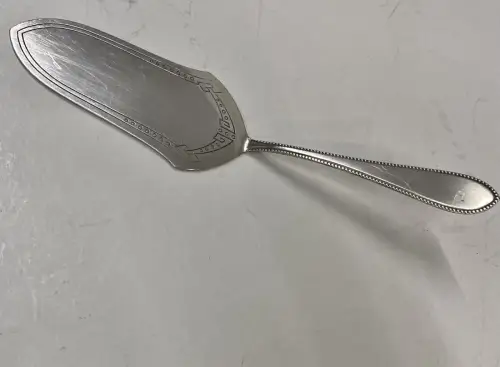 Tortenheber Perlrand Jugendstil Alpacca 40er Silber Auflage Gradeso 24,2 cm TOP!