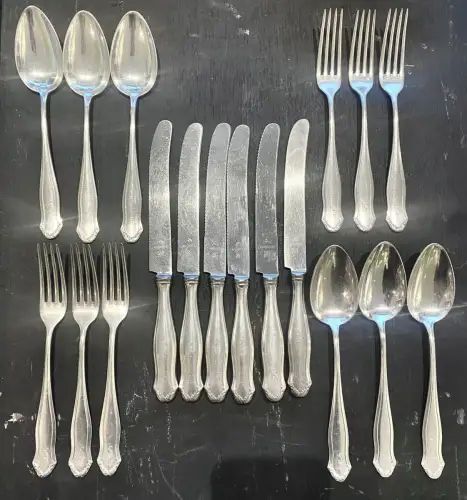 WMF 1700 6 Personen Menü Besteck 1930er Kurt Mayer 90er Silber Auflage 18 Teile