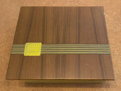 Blechdose JACOBS KAFFEE WUNDERBAR 1960er Jahre 19,5 x 16,5 x 7 cm