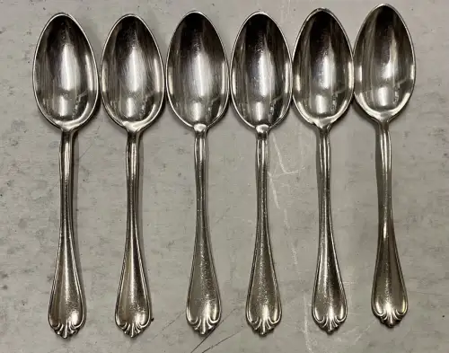 Wilkens Martin 6x Teelöffel Muster #515 90er Silber Auflage 13,2 cm TOP!