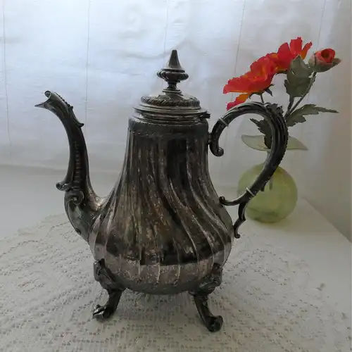 Antike Kaffeekanne - Silber 800 - Gebr. Deyhle Schwäbisch Gmünd