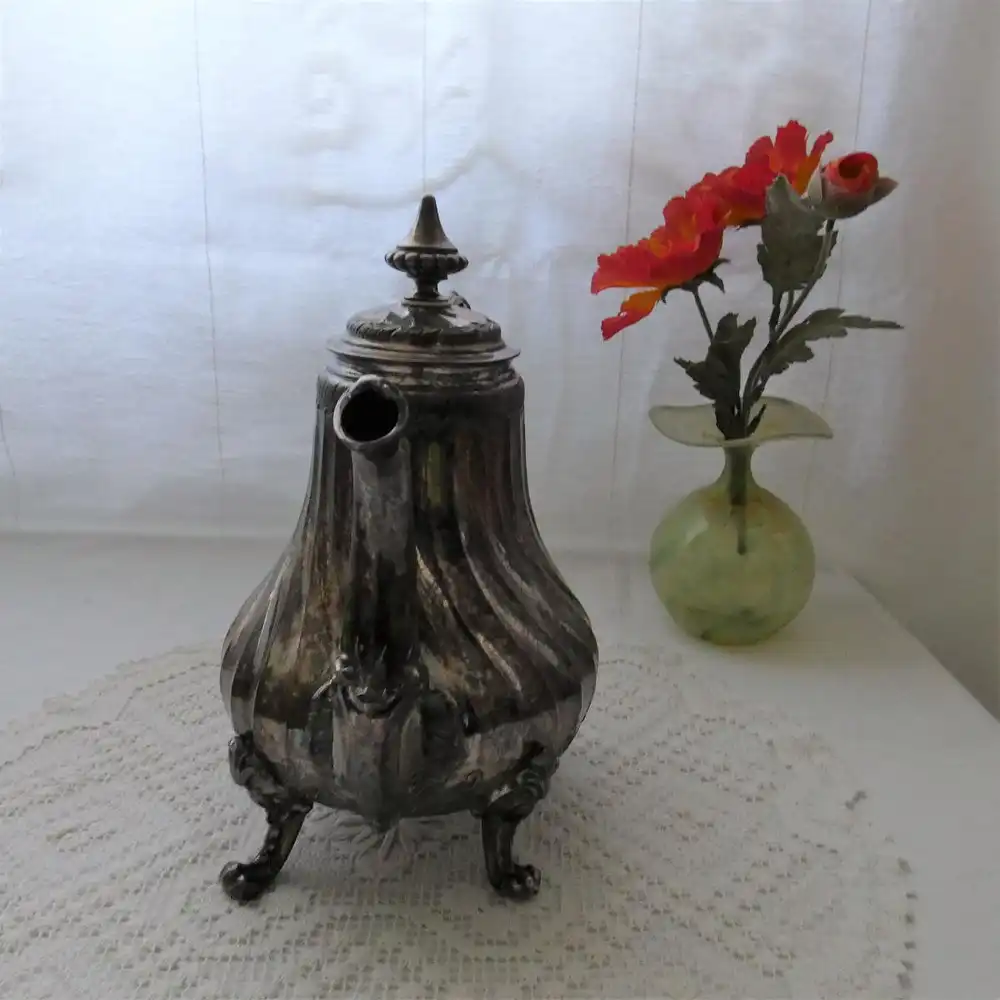 Antike Kaffeekanne - Silber 800 - Gebr. Deyhle Schwäbisch Gmünd 1