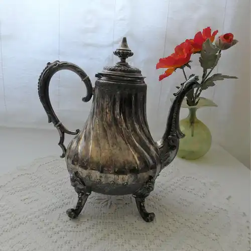 Antike Kaffeekanne - Silber 800 - Gebr. Deyhle Schwäbisch Gmünd
