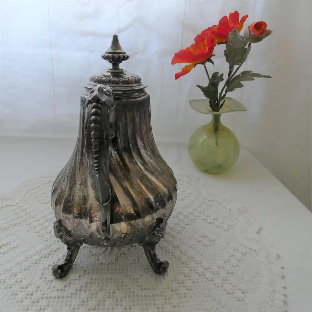 Antike Kaffeekanne - Silber 800 - Gebr. Deyhle Schwäbisch Gmünd 3