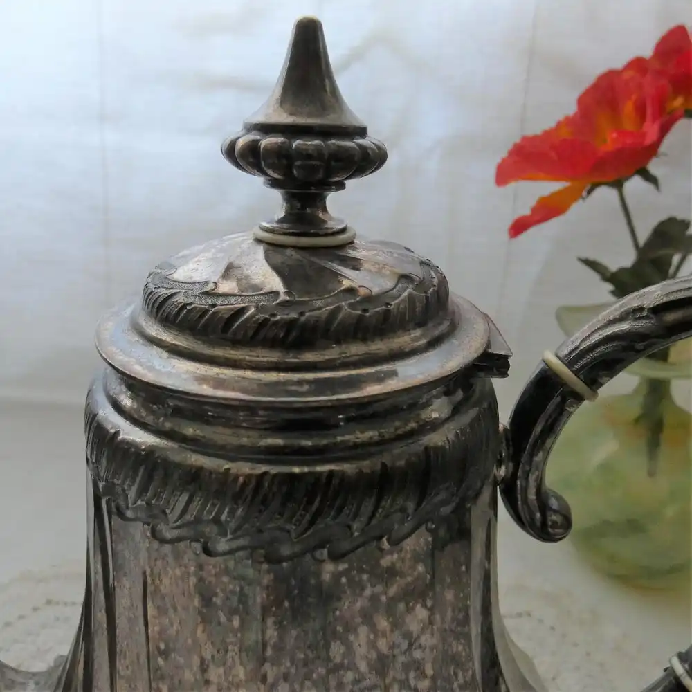Antike Kaffeekanne - Silber 800 - Gebr. Deyhle Schwäbisch Gmünd 4