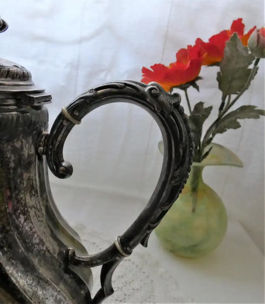 Antike Kaffeekanne - Silber 800 - Gebr. Deyhle Schwäbisch Gmünd 6