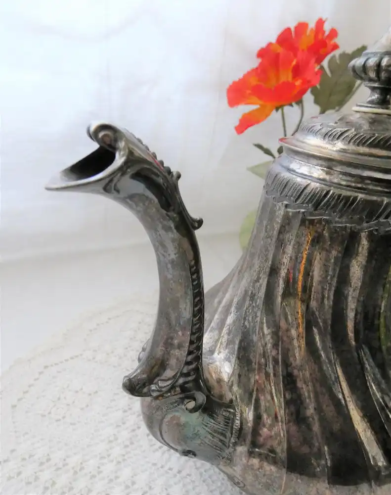 Antike Kaffeekanne - Silber 800 - Gebr. Deyhle Schwäbisch Gmünd 7