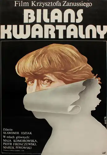Jakub Erol. Bilans Kwartalny. Polnisches Filmplakat 1974. 