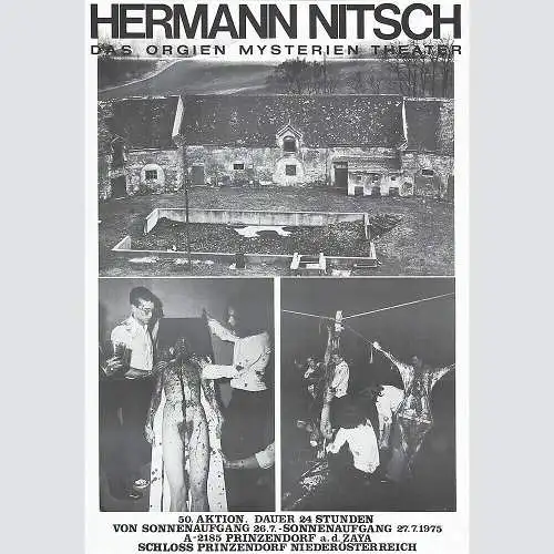 Hermann Nitsch: Das Orgien Mysterien Theater 1975. Plakat 50. Aktion