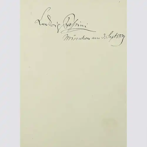 Ludwig Passini (Österreichischer Maler und Kupferstecher) Albumblatt 1889