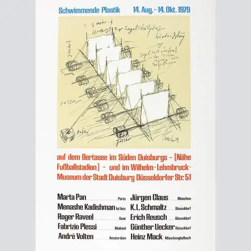 Günther Uecker. Schwimmende Plastik. Gemeinschaftausstellung Uecker ... 1979