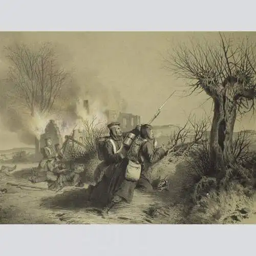 Scenen aus dem Kriegsleben in Schleswig. Düppel, 1864