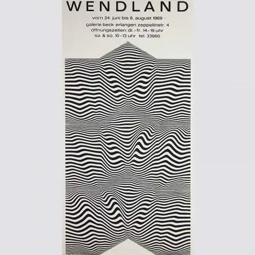 Gerhard Wendland: Galerie Beck, Plakat 1969. Op Art