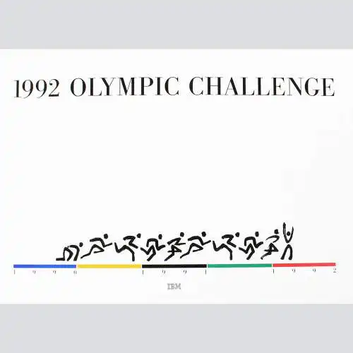 IBM - Olympic Challenge 1992 - Seltenes Originalplakat