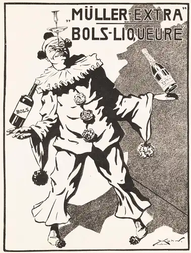 Historische Original-Reklame / Ganzseiten-Anzeige MÜLLER EXTRA SEKT / BOLS LIQUEURE von 1907