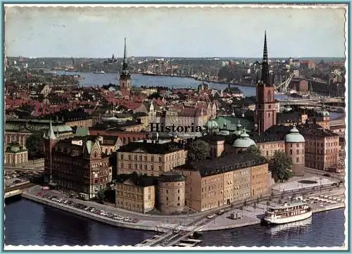 [Echtfotokarte farbig] Stockholm Riddarholmen. 
