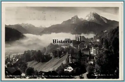 [Ansichtskarte] Berchtesgaden mit Watzmann Schönfeldspitze Funtensee und Grünsee Tauern. 