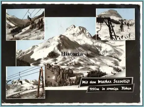 [Ansichtskarte] Mit dem Warther Sessellift 1950 m in sonnige Höhen. 