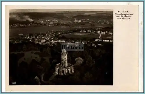 [Ansichtskarte] Saarbrücken  - Winterbergdenkmal mit St.Arnual und Brebach. 