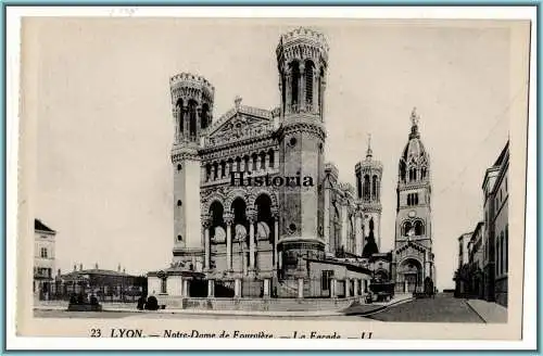 [Ansichtskarte] 23 Lyon - Notre-Dame de Fourvière  - La Facade - LL. 