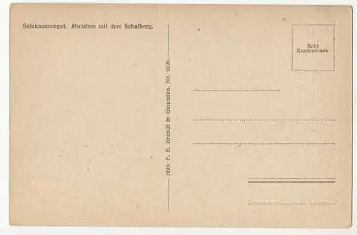 [Ansichtskarte] Salzkammergut - Mondsee  mit dem Schafberg. 