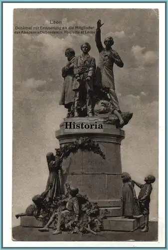 [Ansichtskarte] Laon - Denkmal zur Erinnerung an die Mitglieder der Akademie Debordeaux, Poulette et Leroy. 