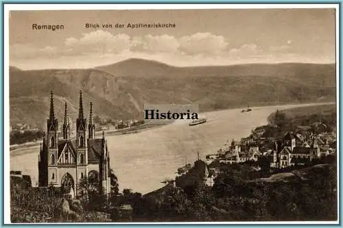 [Ansichtskarte] Remagen - Blick von der Apolinariskirche. 