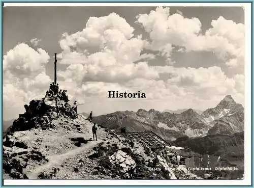 [Ansichtskarte] Nebelhorn 2224 m Gipfelkreuz bei Oberstdorf im bayr.Allgäu. 