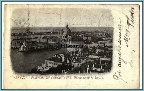 [Ansichtskarte] Venezia - Panorama dal Companile di S.Marco verso la Salute. 