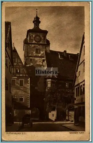 [Ansichtskarte] Rothenburg O.T.  - Weisser Turm. 