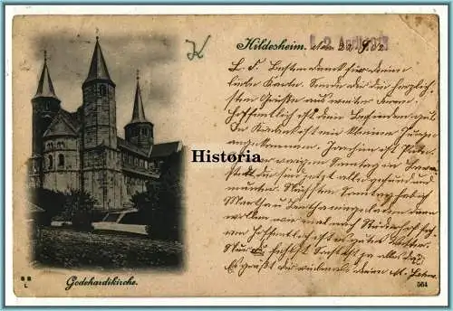 [Ansichtskarte] Hildesheim Godehardikirche 1902. 