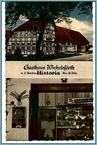 [Ansichtskarte] Gasthaus Wichelnförth an der Bundesstraße 4 bei Gifhorn - Ehlis. 
